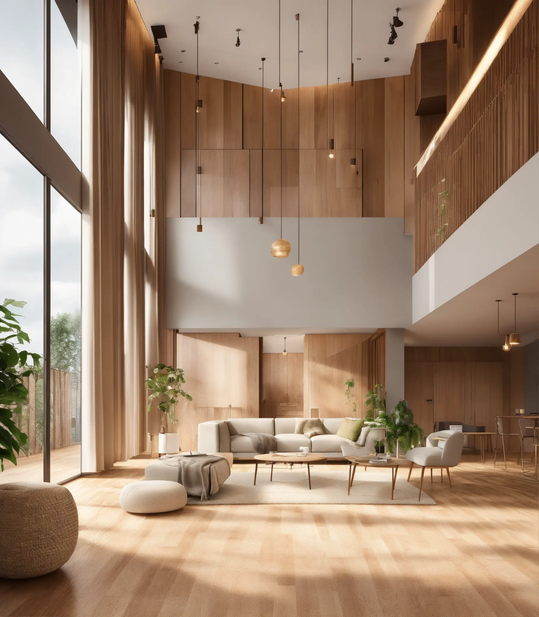 productive home office with plants and natural light